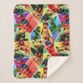 Miraculeus kleurrijk karakterpatroon sherpa deken (Voorkant)