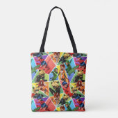 Miraculeus kleurrijk karakterpatroon tote bag (Achterkant)