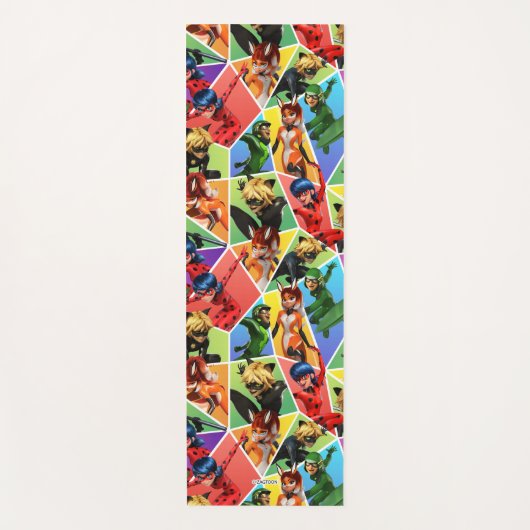 Miraculeus kleurrijk karakterpatroon yogamat (Voorkant)