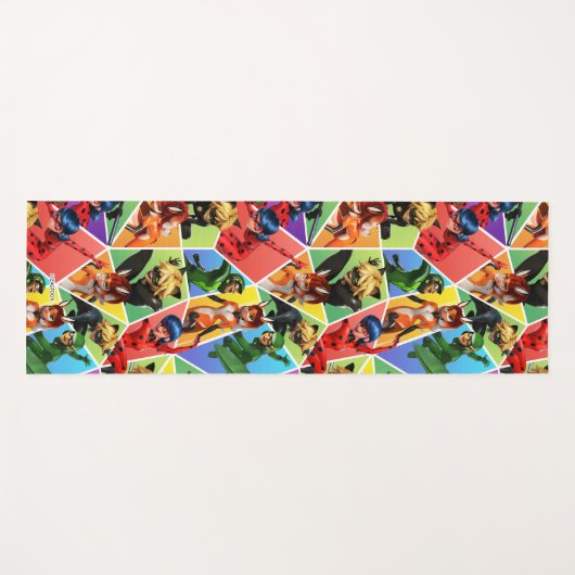 Miraculeus kleurrijk karakterpatroon yogamat (Voorkant (horizontaal))