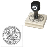 Miraculeus Maria-icoon van Pochaiv Oekraïens Katho Rubberstempel (Gestempeld)