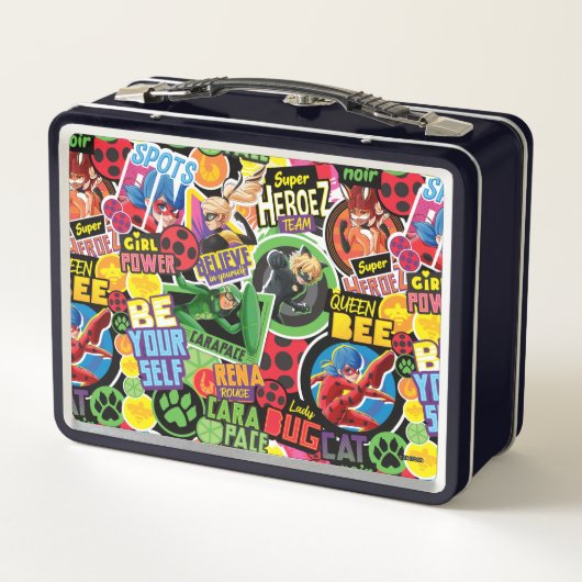 Miraculeus superheld karakters patroon (Achterkant)