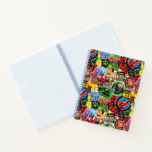 Miraculeus superheld karakters patroon notitieboek (Binnen)