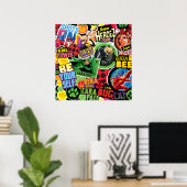 Miraculeus superheld karakters patroon poster (Thuiskantoor)