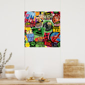 Miraculeus superheld karakters patroon poster (Keuken)