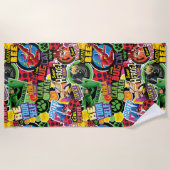 Miraculeus superheld karakters patroon strandlaken (Voorkant)