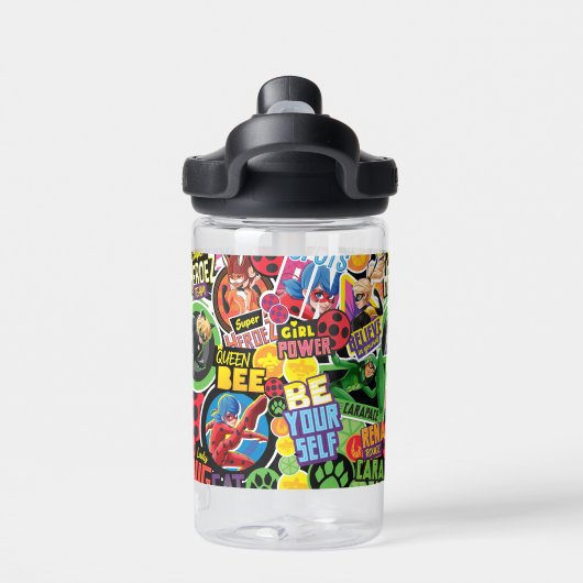 Miraculeus superheld karakters patroon waterfles (Achterkant)