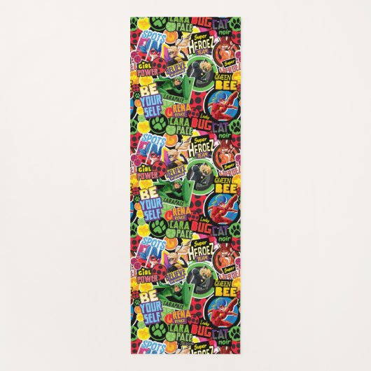 Miraculeus superheld karakters patroon yogamat (Voorkant)