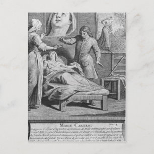 Miraculeuze genezing van een blinde vrouw briefkaart