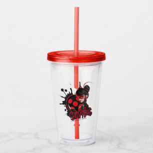 Miraculeuze omgekeerde Shadybug Character Graphic Acryl Drinkbeker