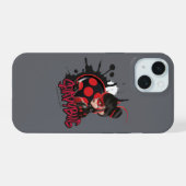 Miraculeuze omgekeerde Shadybug Character Graphic iPhone 15 Case (Achterkant horizontaal)