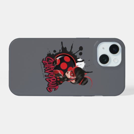 Miraculeuze omgekeerde Shadybug Character Graphic iPhone 15 Case (Achterkant horizontaal)