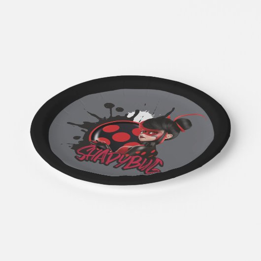 Miraculeuze omgekeerde Shadybug Character Graphic Papieren Bordje (Gekanteld)