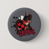 Miraculeuze omgekeerde Shadybug Character Graphic Ronde Button 5,7 Cm (Voorkant)