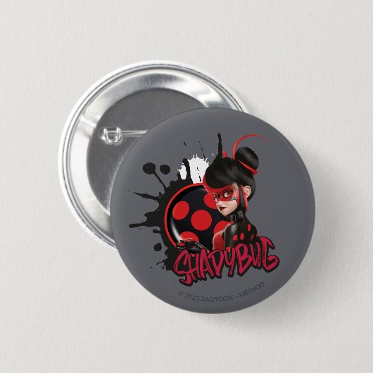 Miraculeuze omgekeerde Shadybug Character Graphic Ronde Button 5,7 Cm (Voorkant /achterkant)