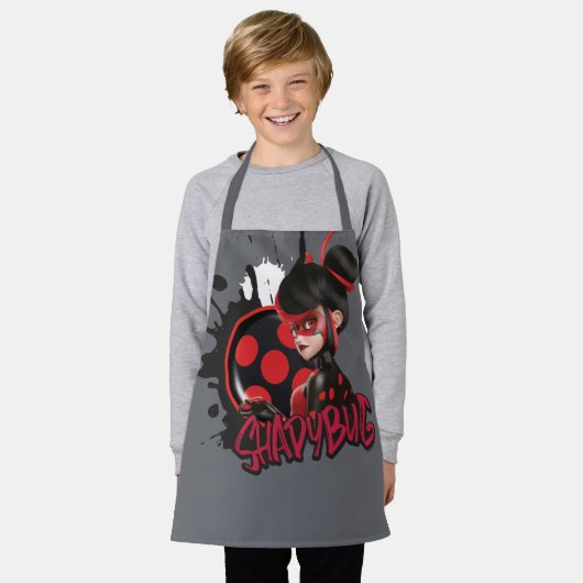 Miraculeuze omgekeerde Shadybug Character Graphic Schort (Gedragen)