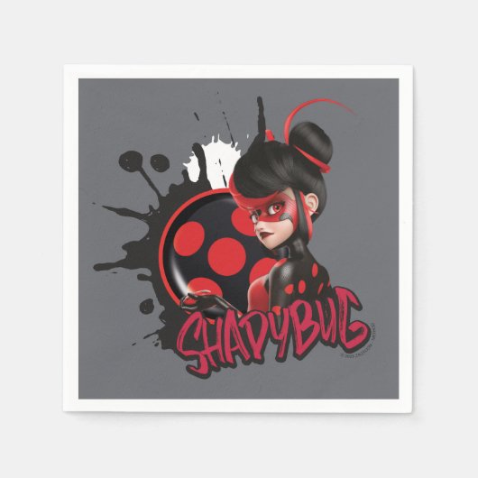 Miraculeuze omgekeerde Shadybug Character Graphic Servet (Voorkant)