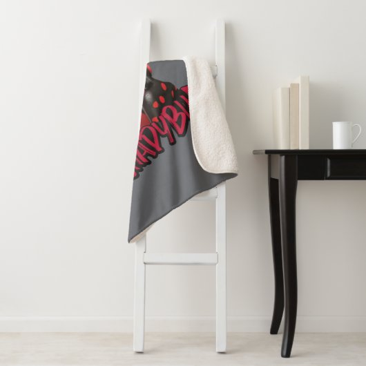 Miraculeuze omgekeerde Shadybug Character Graphic Sherpa Deken (In situ)