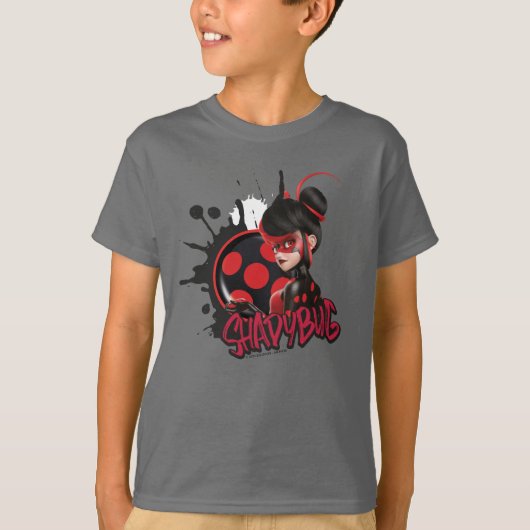 Miraculeuze omgekeerde Shadybug Character Graphic T-shirt (Voorkant)
