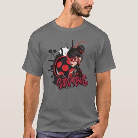 Miraculeuze omgekeerde Shadybug Character Graphic T-shirt (Voorkant)