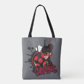 Miraculeuze omgekeerde Shadybug Character Graphic Tote Bag (Achterkant)