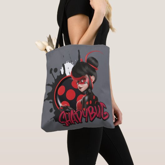 Miraculeuze omgekeerde Shadybug Character Graphic Tote Bag (Dichtbij)