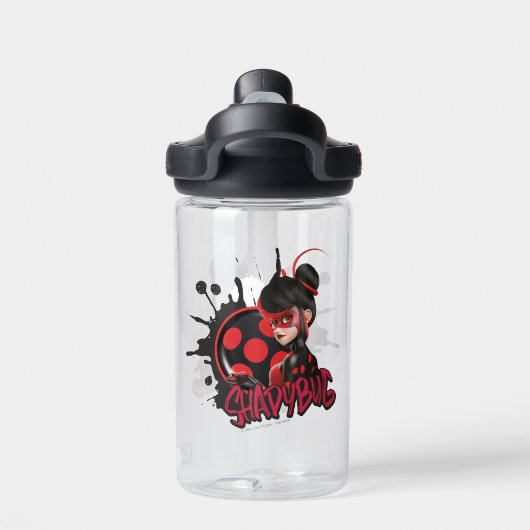 Miraculeuze omgekeerde Shadybug Character Graphic Waterfles (Achterkant)