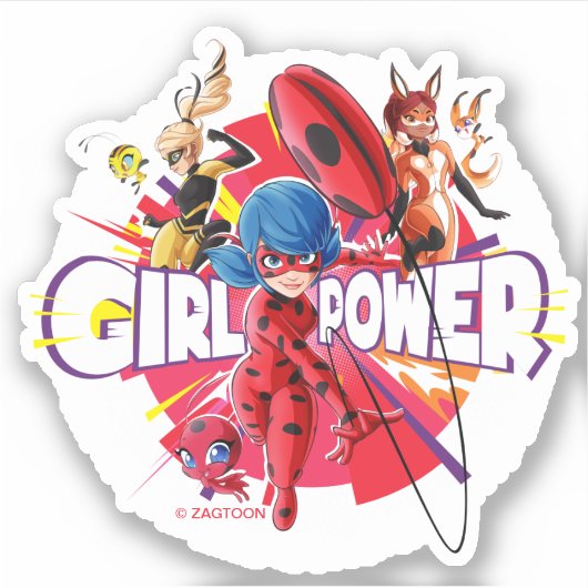 Miraculous Girl Power Sticker (Voorkant)