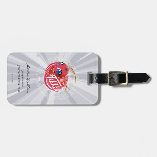 Miraculous Kwami Tikki Bagagelabel (Voorkant horizontaal)