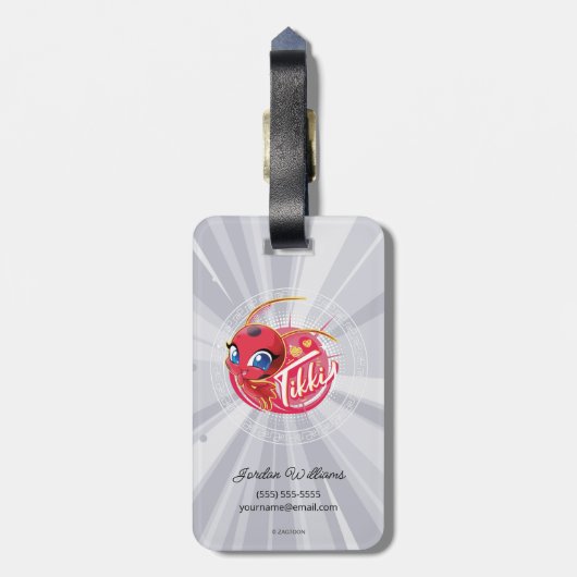 Miraculous Kwami Tikki Bagagelabel (Achterkant verticaal)