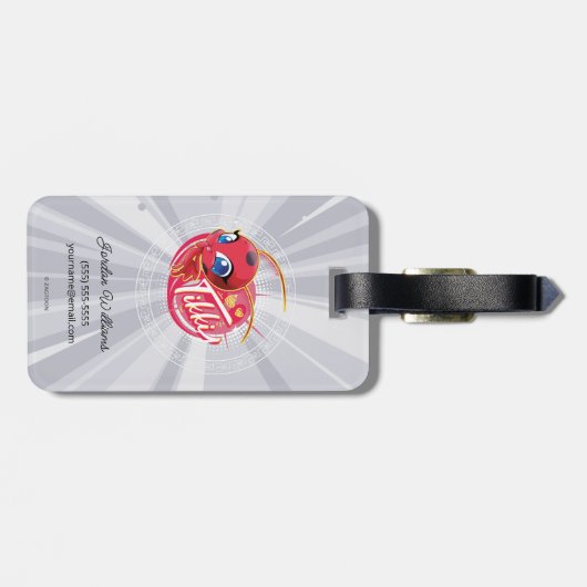 Miraculous Kwami Tikki Bagagelabel (Achterkant horizontaal)