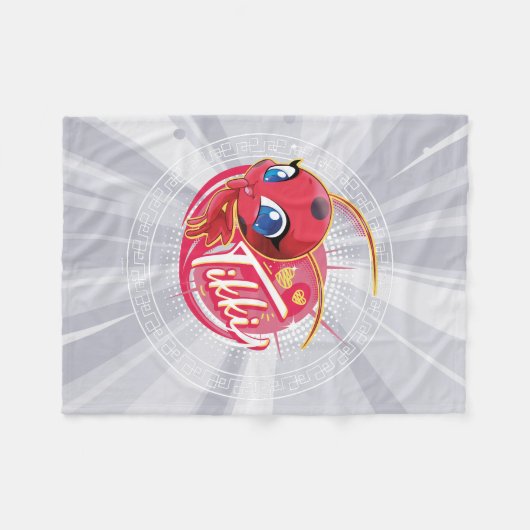 Miraculous Kwami Tikki Fleece Deken (Voorkant (Horizontaal))