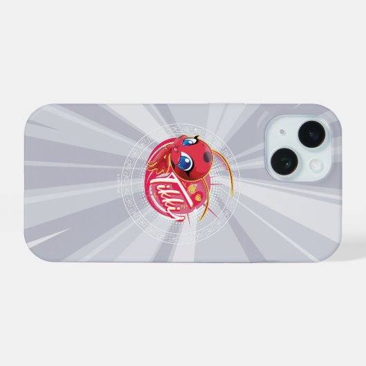 Miraculous Kwami Tikki iPhone 15 Case (Achterkant horizontaal)