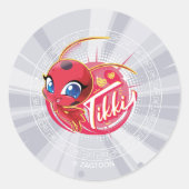 Miraculous Kwami Tikki Ronde Sticker (Voorkant)