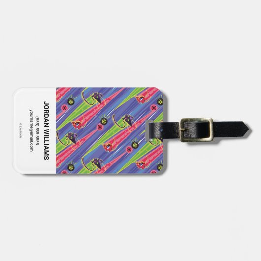 Miraculous Kwamis Tikki & Plagg Pattern Bagagelabel (Voorkant horizontaal)