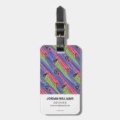 Miraculous Kwamis Tikki & Plagg Pattern Bagagelabel (Voorkant verticaal)