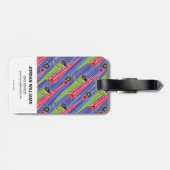 Miraculous Kwamis Tikki & Plagg Pattern Bagagelabel (Achterkant horizontaal)