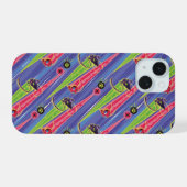 Miraculous Kwamis Tikki & Plagg Pattern iPhone 15 Case (Achterkant horizontaal)