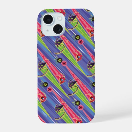 Miraculous Kwamis Tikki & Plagg Pattern iPhone 15 Case (Achterkant)