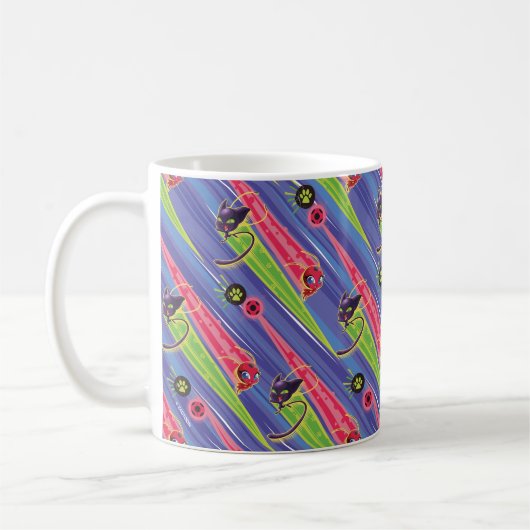 Miraculous Kwamis Tikki & Plagg Pattern Koffiemok (Links)