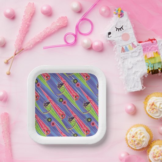 Miraculous Kwamis Tikki & Plagg Pattern Papieren Bordje (Feest)