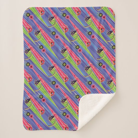 Miraculous Kwamis Tikki & Plagg Pattern Sherpa Deken (Voorkant)