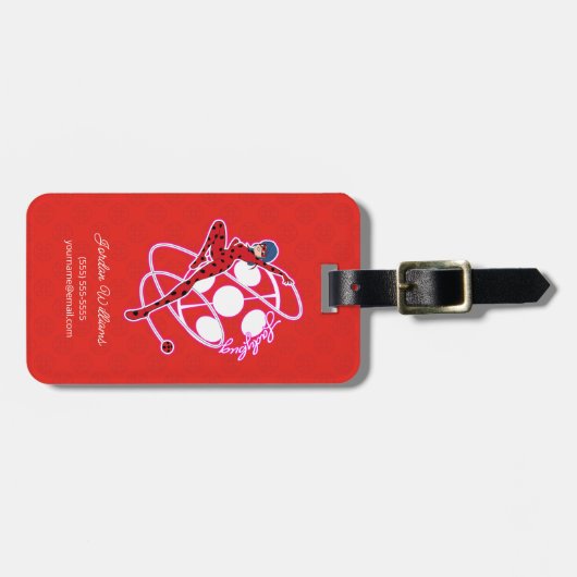 Miraculous Ladybug Badge Bagagelabel (Voorkant horizontaal)