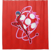 Miraculous Ladybug Badge Douchegordijn (Voorkant)