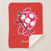 Miraculous Ladybug Badge Sherpa Deken (Voorkant)