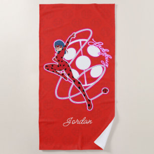 Miraculous Ladybug Badge Strandlaken