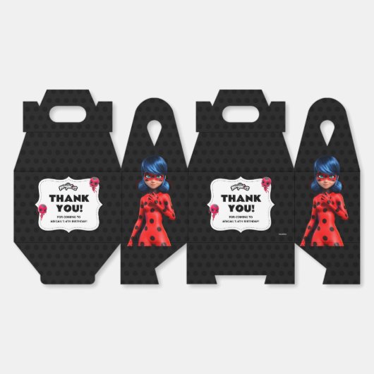 Miraculous Ladybug Birthday Bedankdoosjes (Ongevouwen)