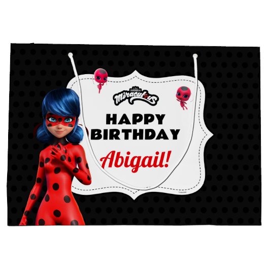 Miraculous Ladybug Birthday Groot Cadeauzakje (Achterkant)