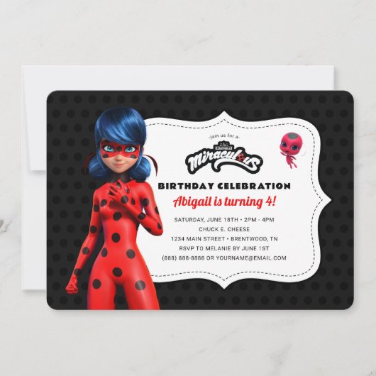 Miraculous Ladybug Birthday Kaart (Voorkant)