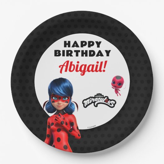 Miraculous Ladybug Birthday Papieren Bordje (Voorkant)